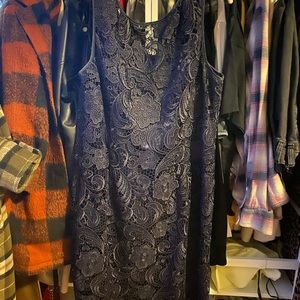 Adrianna Papell Navy Lace Dress